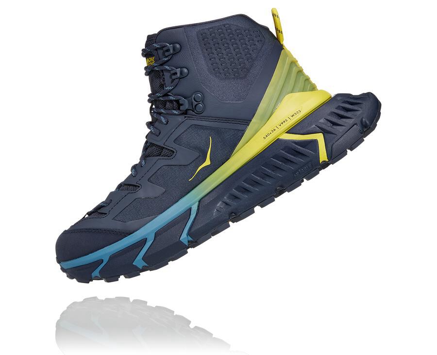 Botas De Montaña Hoka One One Hombre - Tennine Hike Gore-Tex - Azules - PZL715946